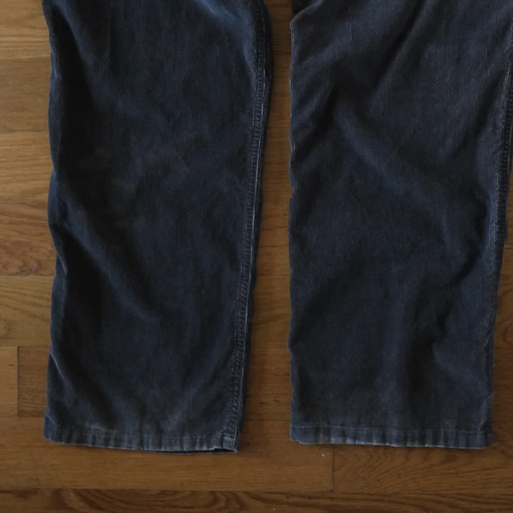 Adolfo Dominguez Corduroy Pants Mens Grey Wide Leg Vintage‎ Y2K 46 Straight Leg